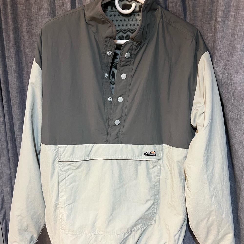 Chubbies - Gray and Cream Windbreaker Jacket